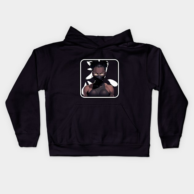 Shinobi Girl Kids Hoodie by Visionary Vibe Apparel